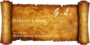 Gibicz Leona névjegykártya
